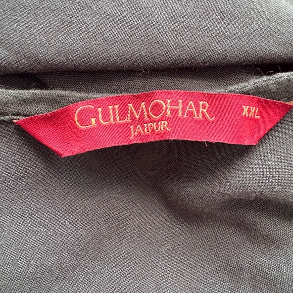 Gulmohar Jauur Green Embroidered Indian Kurta Dress 3/4 Sleeve - XXL - Picture 5 of 5